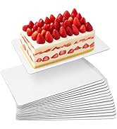 zandfelo 15 Pcs 14'' x 10'' Rectangle White Cake Boards, Greaseproof Cake Pad, Sturdy Cake Board ...