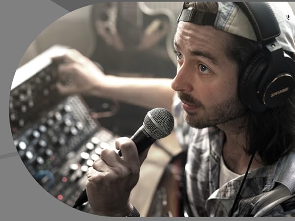 Shure SM58 Cardioid Dynamic Vocal Microphone with Pneumatic Shock Mount, Spherical Mesh Grille