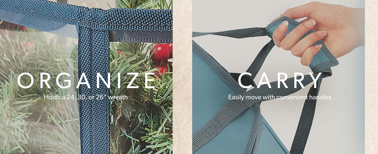 Easily organize and carry your wreaths