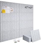 Corodo Large Cork Board Alternative - 48" x 48" Felt Bulletin Board with Pushpins &amp; Adhesive Tabs...