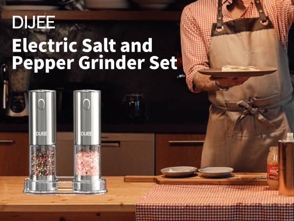 Electric Salt and Pepper Grinder Set