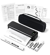Portable Printers Wireless for Travel, Bluetooth Inkless Thermal Printer, Support 8.5" X 11" US L...