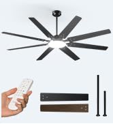 72 inch Ceiling Fans with Lights, Large Modern Ceiling Fan with Light and Remote Control, Reversi...