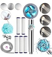 Upgrade Hydro Shower Jet Head High Pressure Hydrojet Shower Head Propeller Driven Vortex Handheld...