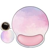 AIMSA Ergonomic Mouse Pad with Wrist Support, Gel Non-Slip PU Base Gradient Wrist Rest Pad for Ho...