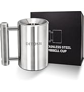 DITOSH Heavy Coffee Mug Challenge 304 Stainless Steel Dumbbell Cups Silver Overweight Sports Wate...