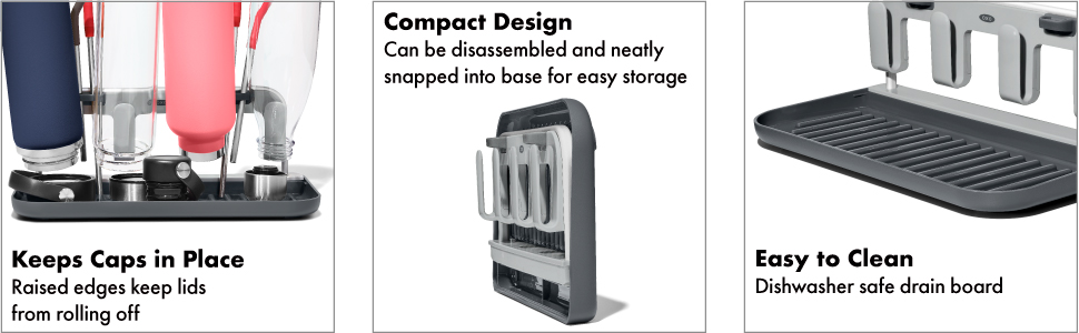 OXO GG ALUMINUM FRAME BOTTLE DRYING RACK