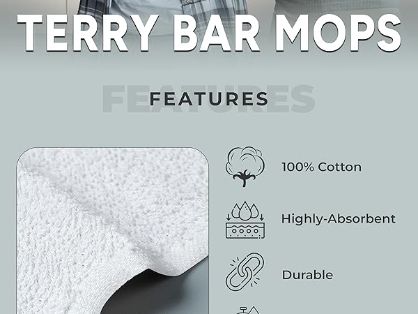 bar towels, bar mop towels, bar mops, cleaning towels