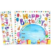 D24TIME 36Pcs Happy Birthday Award Certificates Gifts for Kids Students from Teacher Watercolor C...