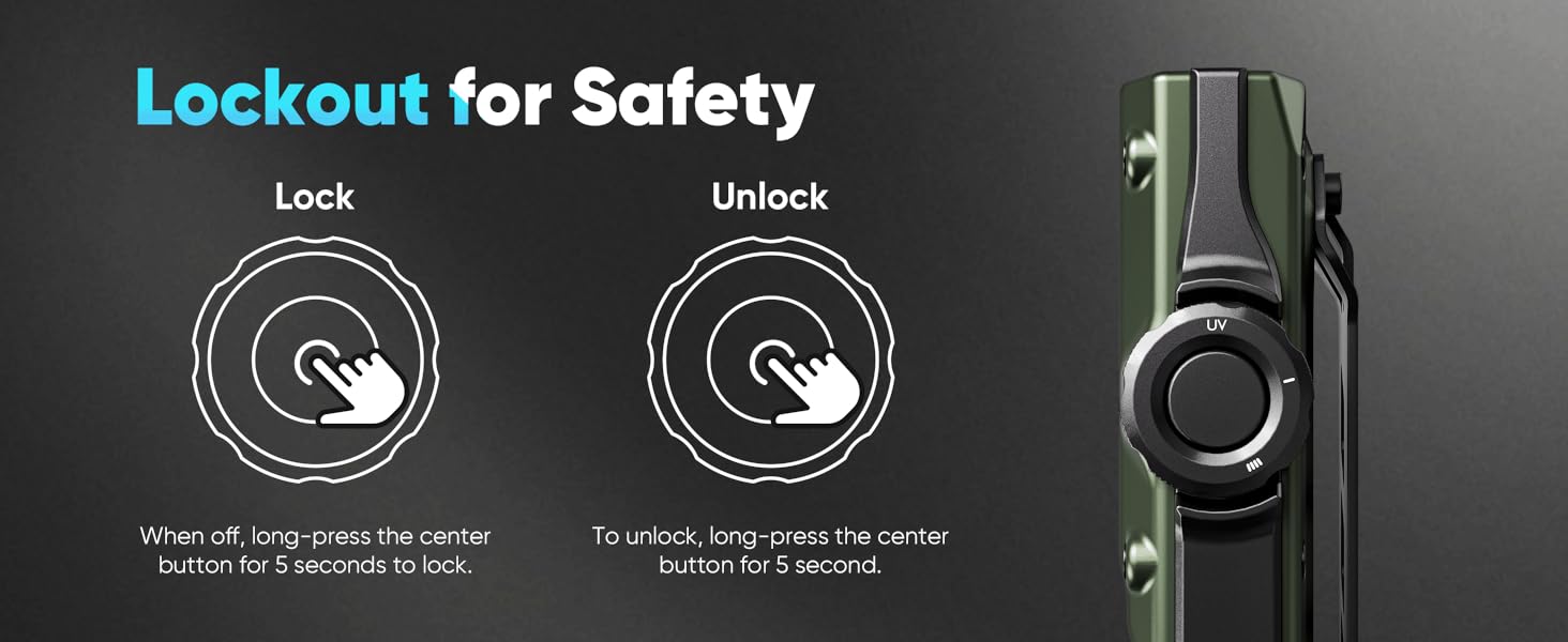 small flashlight with lockout