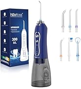 H2ofloss Water Dental Flosser Pick for Teeth: 5 Modes Cordless Portable 300ML Larger Tank Water T...