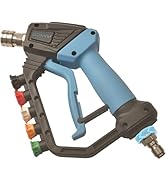 GDHXW Short High Power Pressure Washer Gun with Swivel, 5 Nozzle Loss Prevention Design 5000 PSI ...