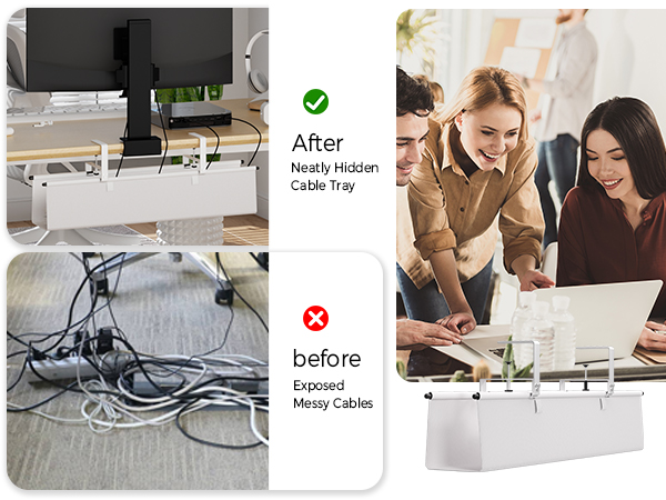 desk organizer for cables cord tray under desk desk wire management computer wire organizer