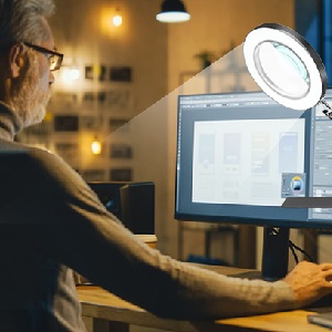 Teiulon 10X Magnifying Lamp with HD Glass Lens