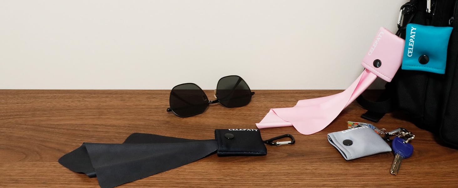 keychain microfiber cleaning cloth for glasses