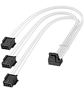 Bangfun PCIE 5.0 12VHPWR 90 Degree 16Pin RTX 4090 GPU Power Cable, 16Pin(12+4) to 3X8Pin Male to ...