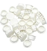 EASYEAH 5/8"(16mm) Plastic Hole Plug for Round Holes, Flush Type Snap in Locking Door Screw Shelf...