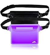 HEETA 2 Pack Waterproof Pouch, Screen Touch Sensitive Waterproof Dry Bag with Adjustable Waist St...