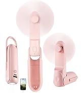 BGPRECISE Mini Portable Fan, 3 IN 1 USB Rechargeable Handheld Fan [20H Max Cooling Time] with Fla...