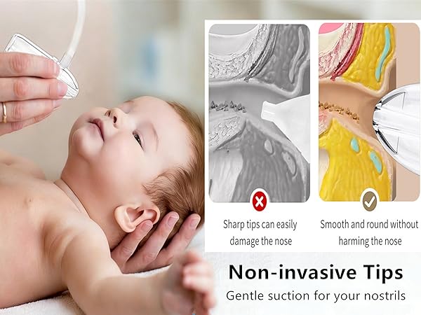 Nasal Aspirator for Baby, Baby Nose Sucker, Booger Sucker with Hand Pump