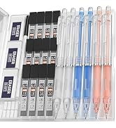 Nicpro 23PCS Pastel Mechanical Pencil 0.5 &amp; 0.7 mm with Case for School, with 12 tubes HB Lead Re...