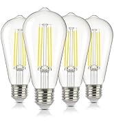 ALAMPEVER ST19 Dusk to Dawn LED Outdoor Light Bulb, 1400LM Sunlight Sensor Light Bulbs, 8W (100W ...