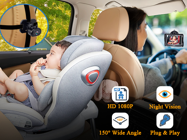 Baby Car Monitor with Clear View