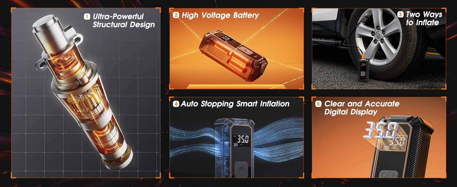 Portable Air Compressor,maintain optimal tire pressure