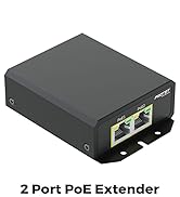 Procet Gigabit 2 Port PoE Extender, 1 in 2 Out, 2×IEEE802.3at/PoE+ Output (Total 60W) &amp; 1×IEEE802...