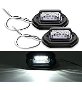 Nilight 2PCS 12V LED License Tag Light Convenience Courtesy Door Step Lights Waterproof Rainproof...
