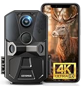 CEYOMUR Trail Camera, WiFi Bluetooth Native 4K 40MP Trail Camera with 120° Motion Sensor 0.2s Tri...