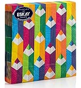 Pencil Design Lunch Napkins for Cocktails, Appetizers, Bar Drinks, Birthdays and Wedding Events, ...