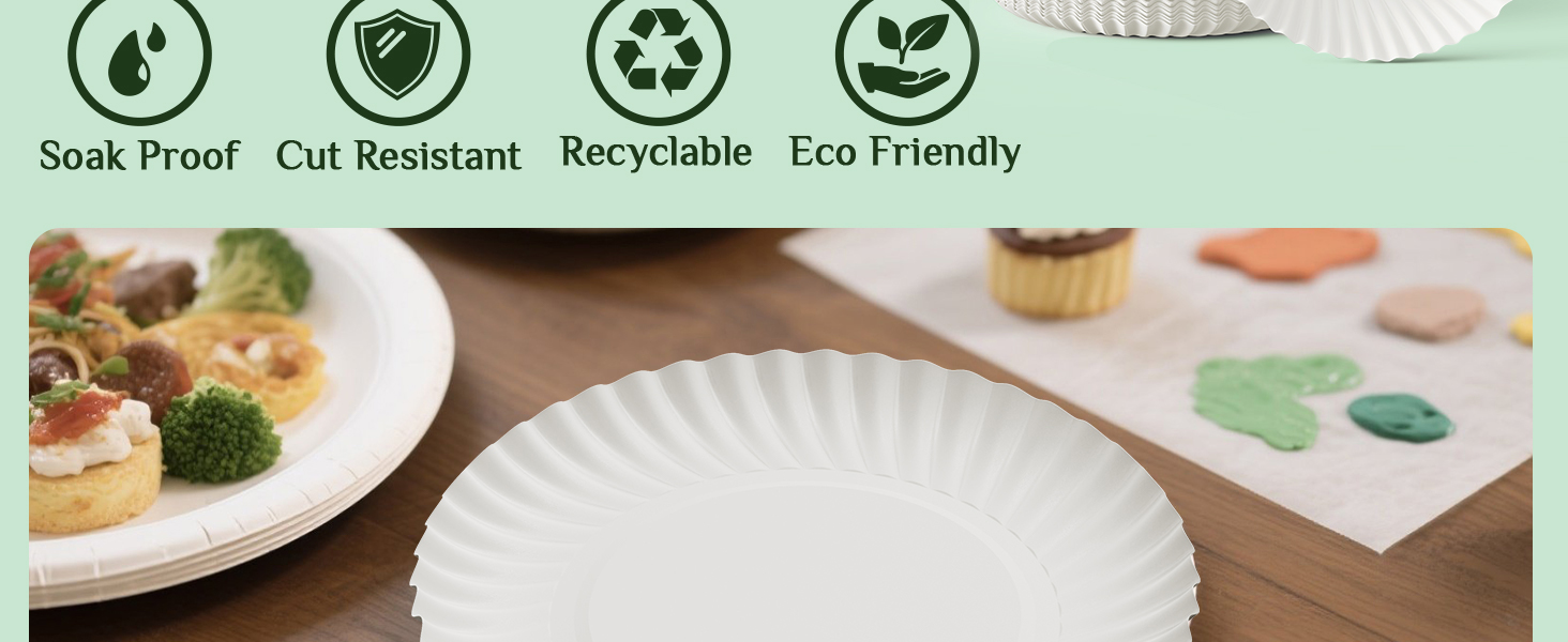 Disposable paper plates
