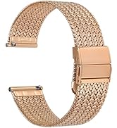 WOCCI Elite Metal Watch Band for Women and Men, Mesh Woven, 316L Stainless Steel, Quick Release, ...