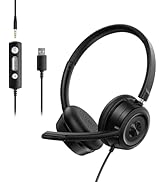 Soothielec Headset wtih Mic, USB Headset with Microphone for PC, Computer Headset with Noise Canc...