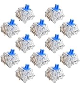 Zhouwang Crystal Blue Switch Mechanical Keyboard Replacement,Clickers for 3D Prints,3 Pin Clicky ...