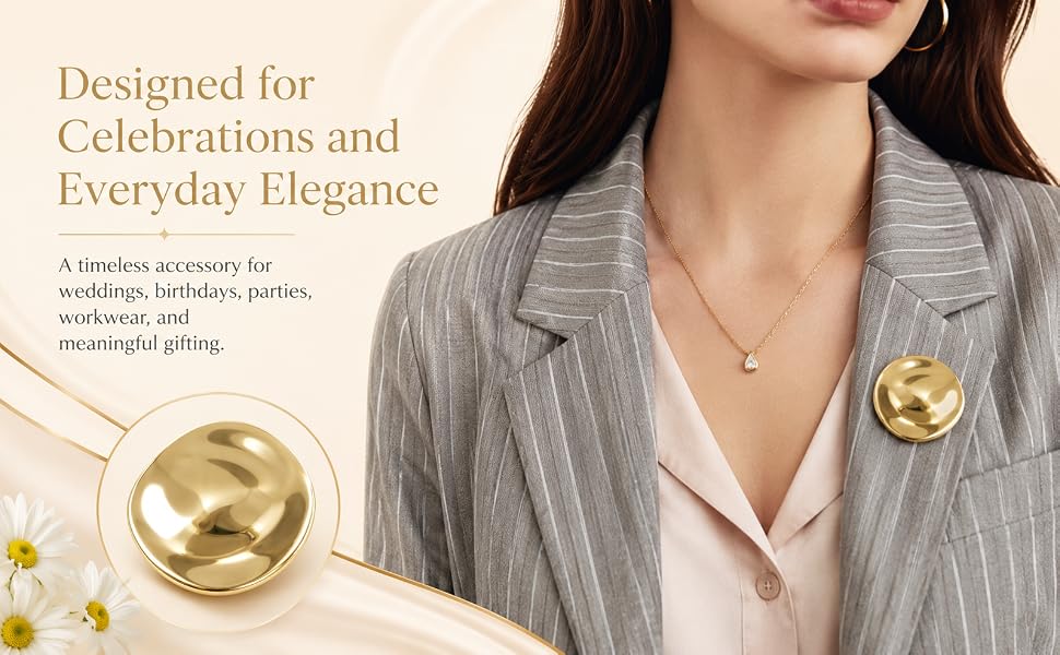 Gold Brooch Pin