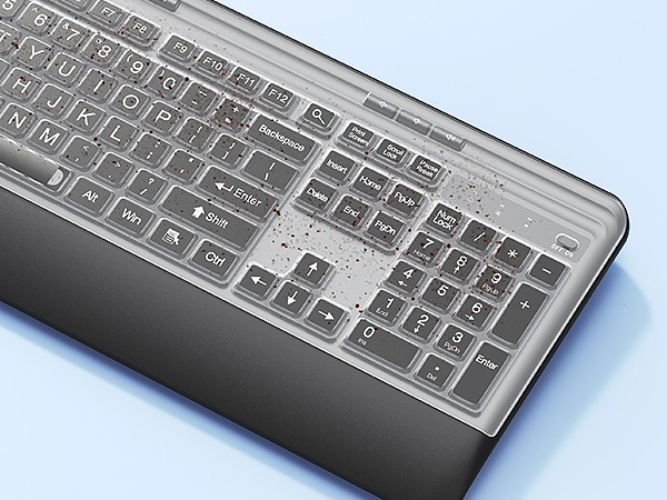 keyboard with large print cover