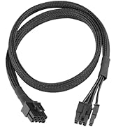 Aukuoy PCIe Cable 8 Pin to 6+2 Pin GPU Power Extension - 65CM 18AWG Modular PSU Cable for Corsair...