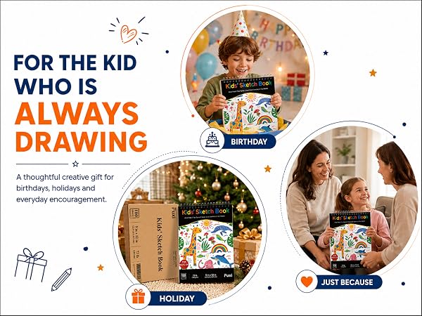 Fuxi Sketch Pad for Kids, Kids Art Supplies for Gifts