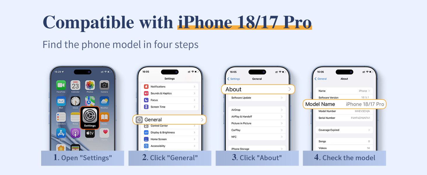 GVIEWIN Case Compatible with 18 Pro/17 Pro