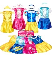 SOLIEHOO Girls Princess Dress Up Trunk, Pretend Play Costumes Princess Role Play Set 15pcs Girls ...
