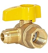 Eastman 60034, Brass 1/2 Inch Angle Gas Ball Valve with 1/4-Turn Handle, Plumbing Fitting, 1/2 in...