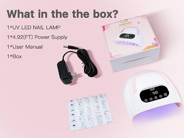 Packaging contents of the nail art lamp
