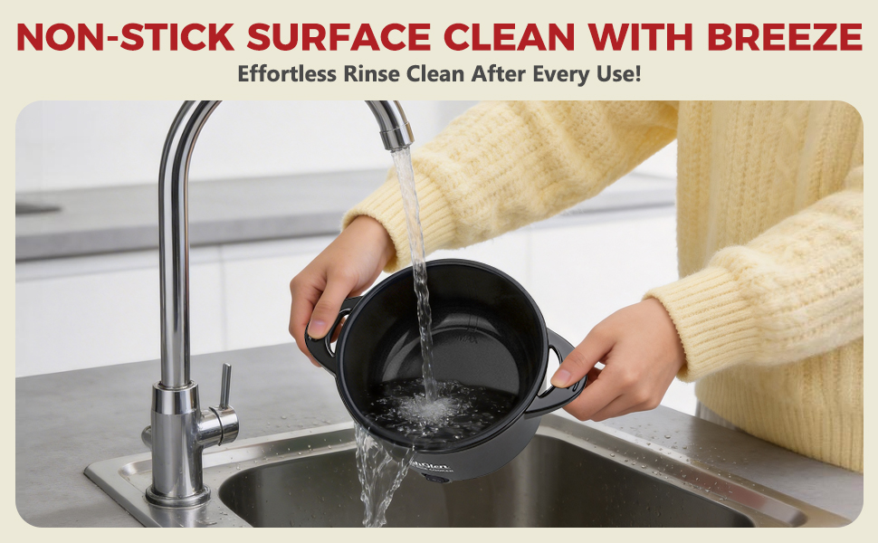 non-stick surface clean with breeze