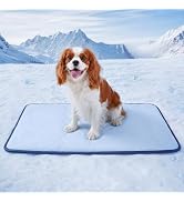 Deconovo Dog Cooling Mat, Reversible Cool-to-Touch Summer Pad with Quilted Soft Fill, Breathable ...