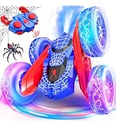 NQD Spider Remote Control Car- Double Sided 360°Rotate RC Stunt Car with Wheel Lights, 4WD Off-Ro...