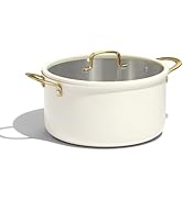 CAROTE 8QT Full Clad Tri Ply Stainless Steel Stock Pot with Lid, Kitchen Stockpot Soup Pot, Outer...