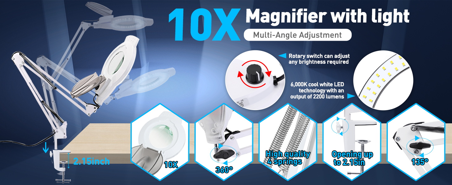 magnifying glass with light