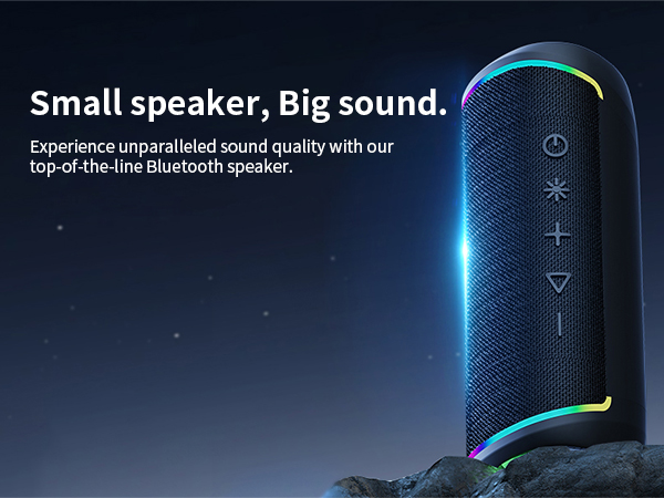 Bluetooth Speaker with HD Sound, Portable Wireless, IPX5 Waterproof, BT5.3, for Home/Party/Outdoor